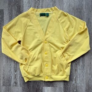 Beautiful Yellow Vintage Varsity Cargigan